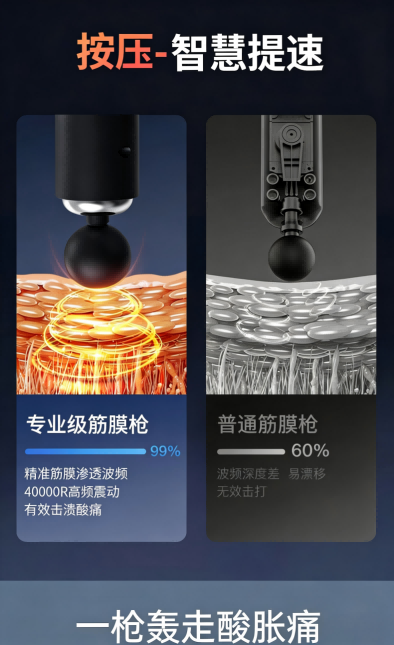 專業級筋膜槍肌肉放鬆按摩器液晶智慧變速震動電動筋膜槍