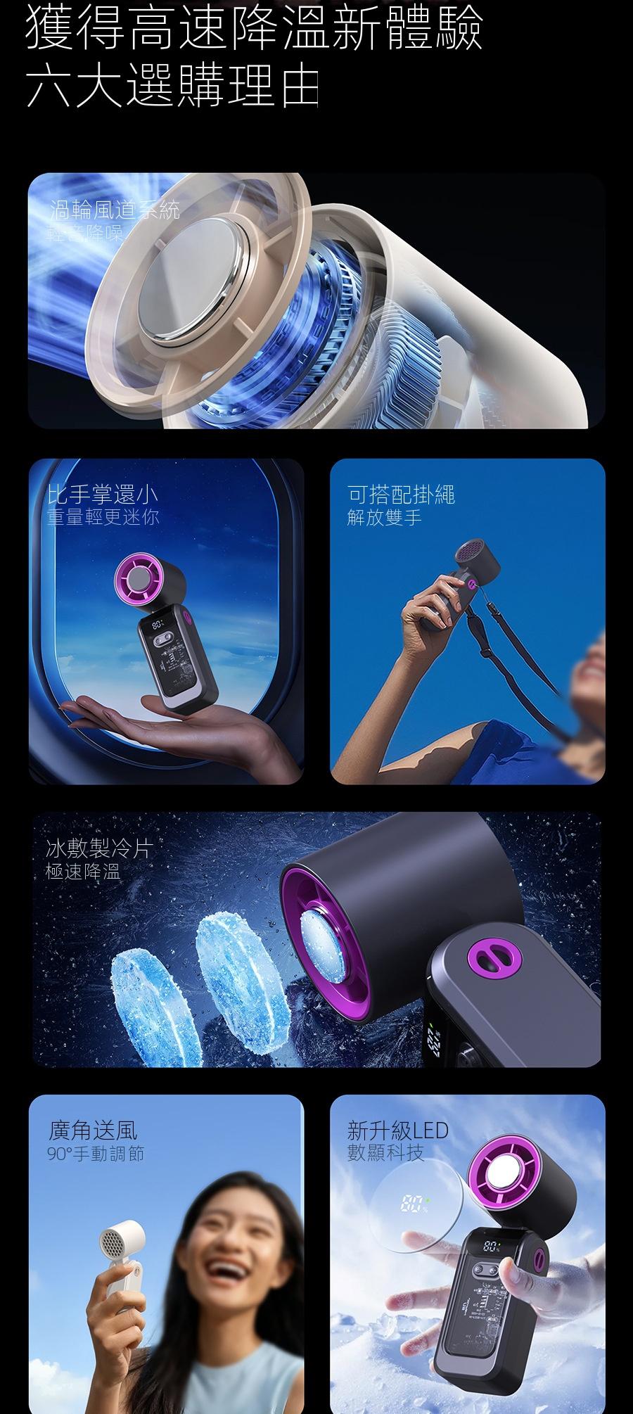 新款冰敷折疊手持風扇半導體製冷戶外便攜數顯渦輪迷你風扇 新款半導體製冷高速手持風扇usb折疊便攜充電夾傘小風扇 26年新款迷你手持製冷風扇usb充電小風扇大風力小型便攜高速小風