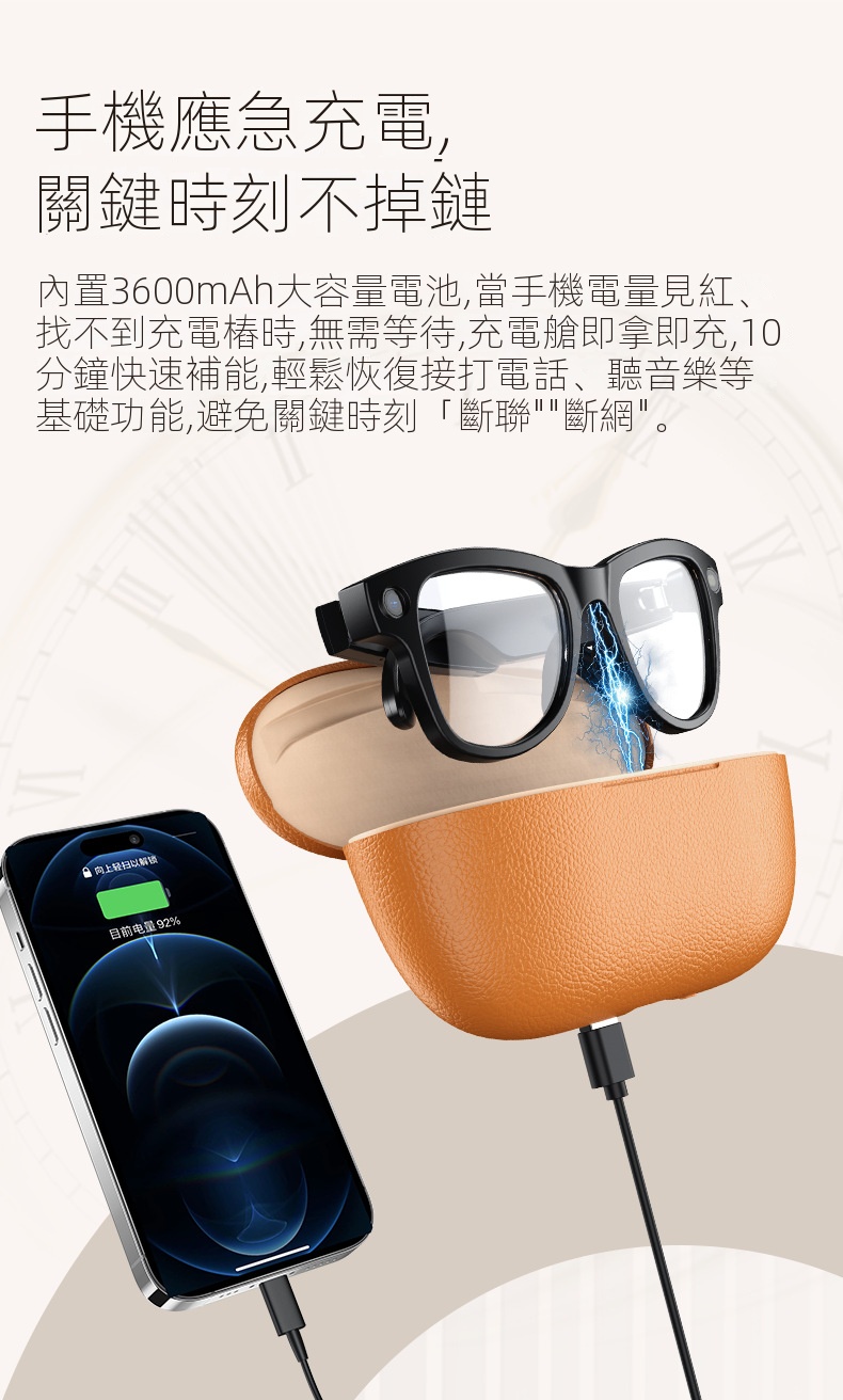 未來視界智慧ai眼鏡無線藍牙語言拍照通話聽歌跑步爬山運動ai翻譯眼鏡